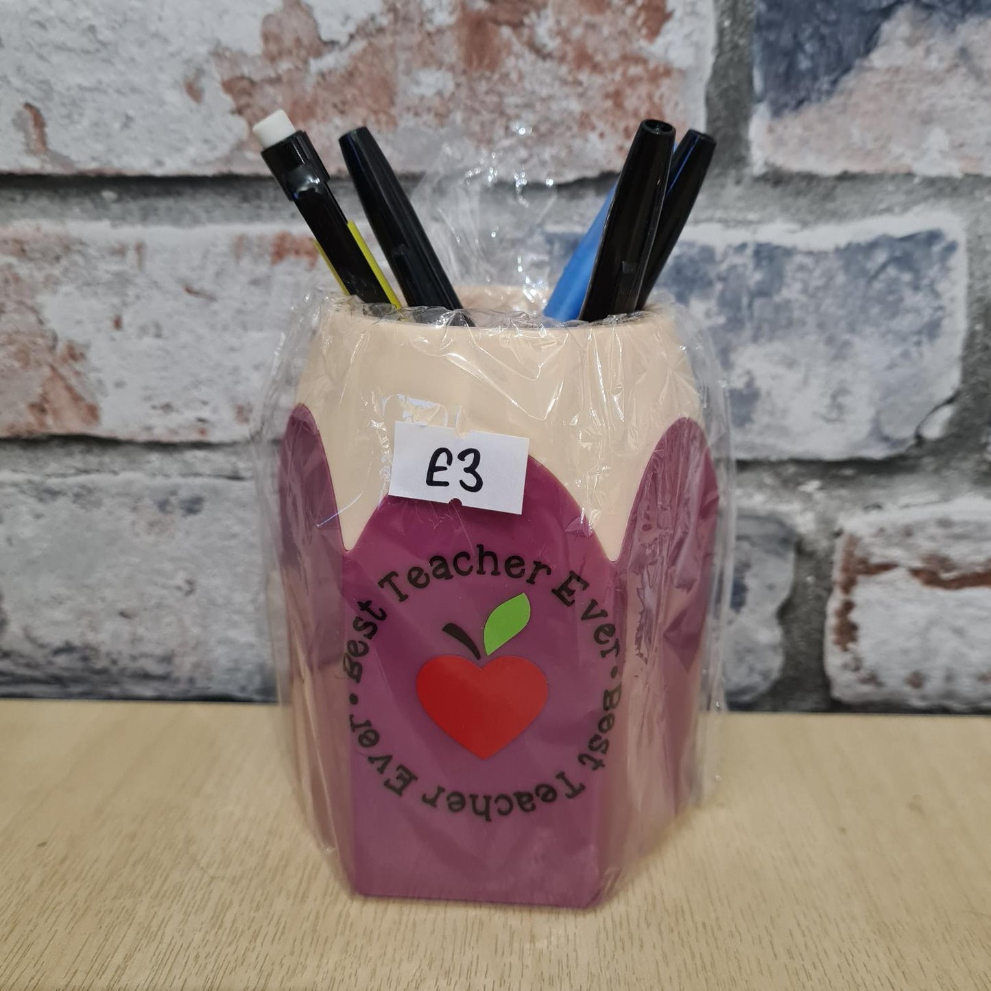 Best Teacher Ever - Purple Pen Pot