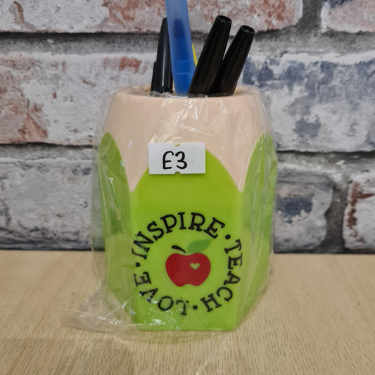 Teach Love Inspire - Green Pen Pot