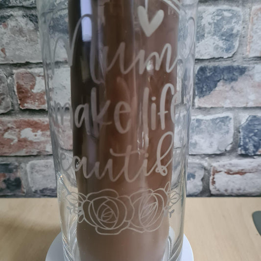 Mum's Make Life More Beautiful Large Vase