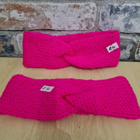 Thin Twist Pink Earwarmer Headband