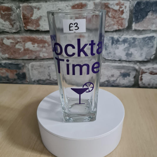 Cocktail Time Purple Glass
