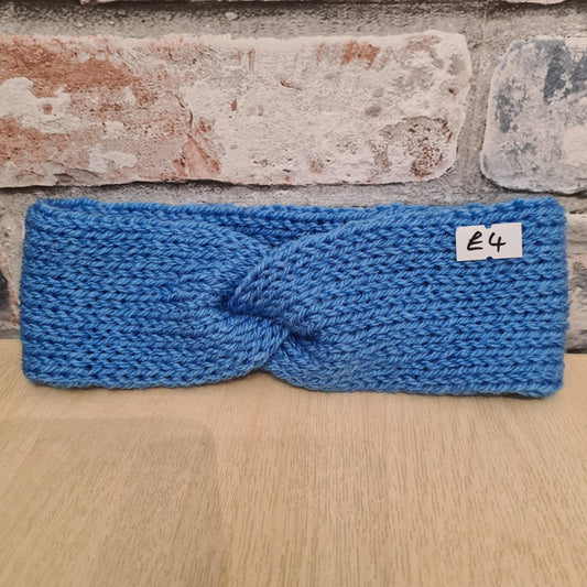 Thin Twist Blue Earwarmer Headband
